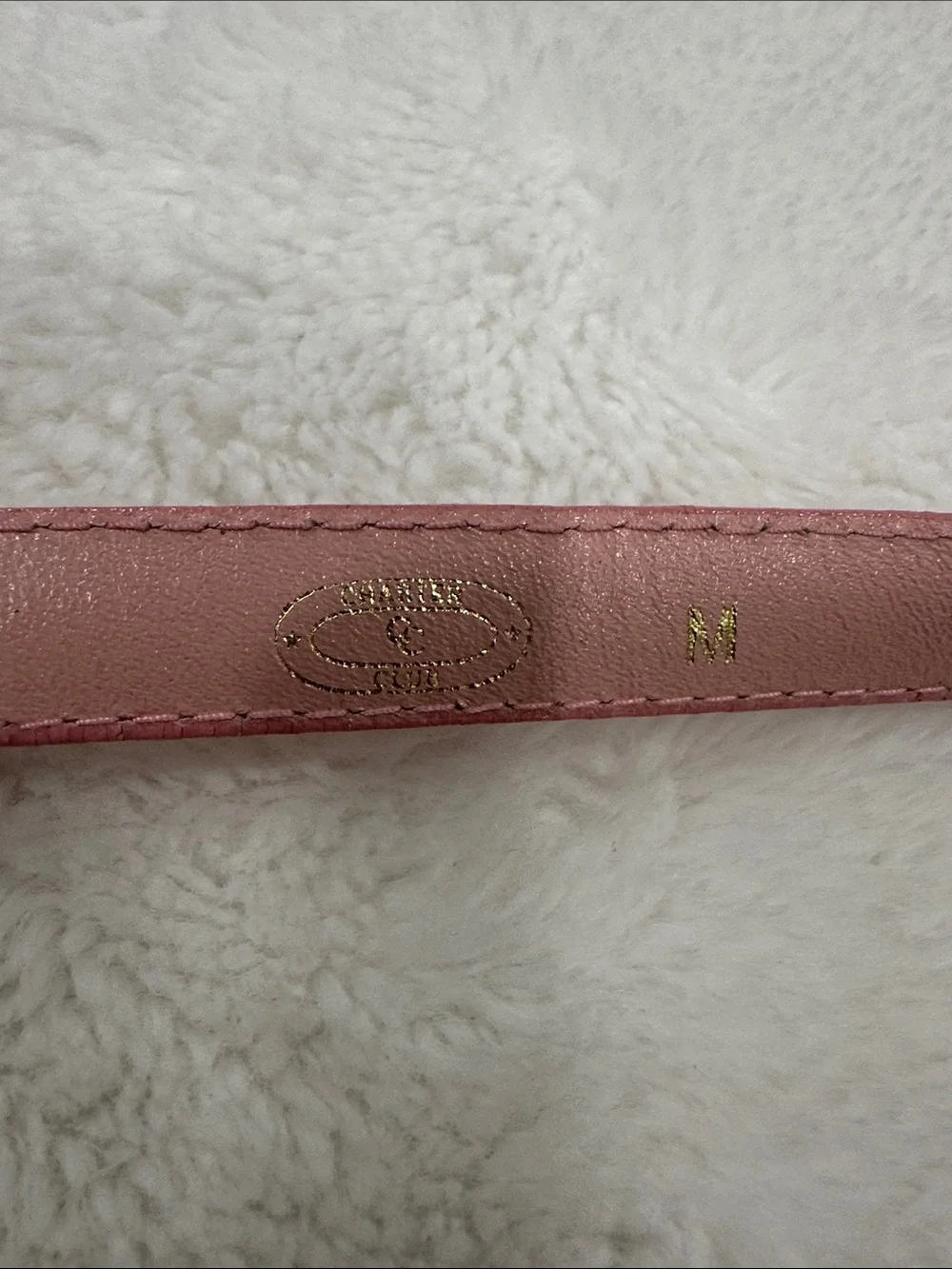 Vintage snakeskin Charter Club Slim Pink Belt with Gold-Tone Buckle - Picture 6 of 12